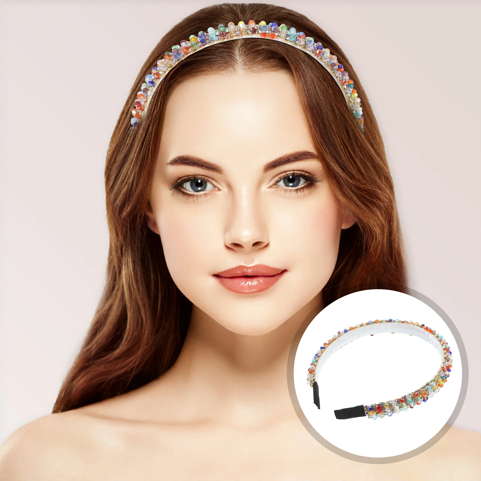 

Headbands Women Headband Rhinestone Hair Teens Padded Accessories Womens Fashion Head Bands Beaded Jeweled Embellished Statement