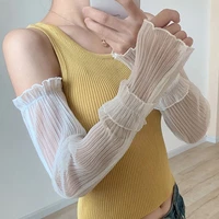 sun protection long gloves sexy tulle gloves summer sleeves arm sleeves outdoor driving gloves running sports sleeves