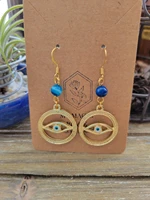 evil eye earrings blue agate earrings with evil eye protection evil eye earrings for ladies pendant earrings for jewelry gift