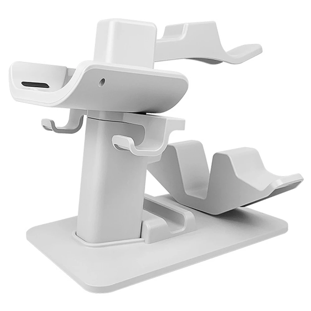 

VR Stand,Multifunction VR Headset Stand for Headset Display Holder and Controller Holder for Oculus Quest 2/Rift(White)