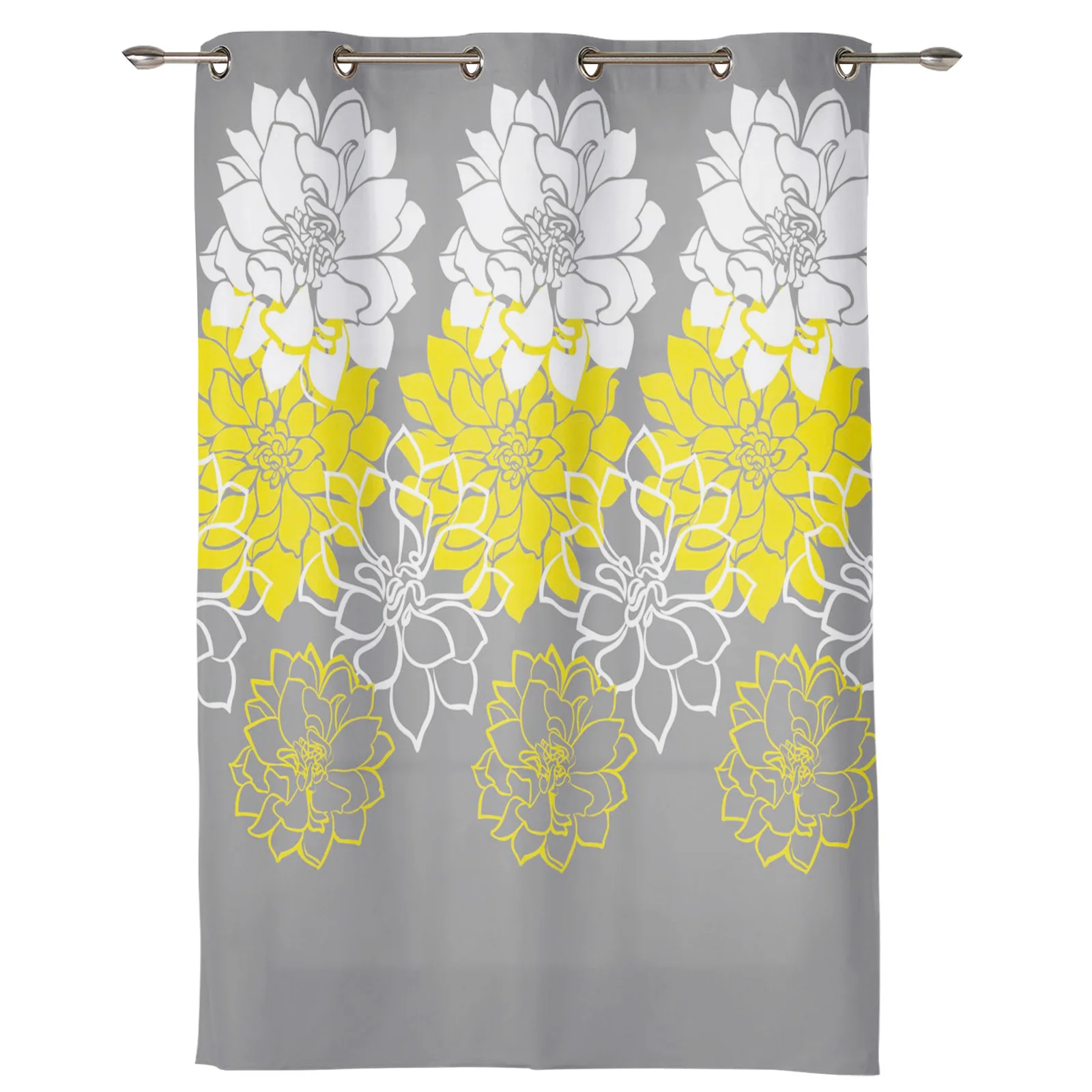 Роскошные желтые и белые занавески Dahlia s для гостиной окон спальни домашний декор