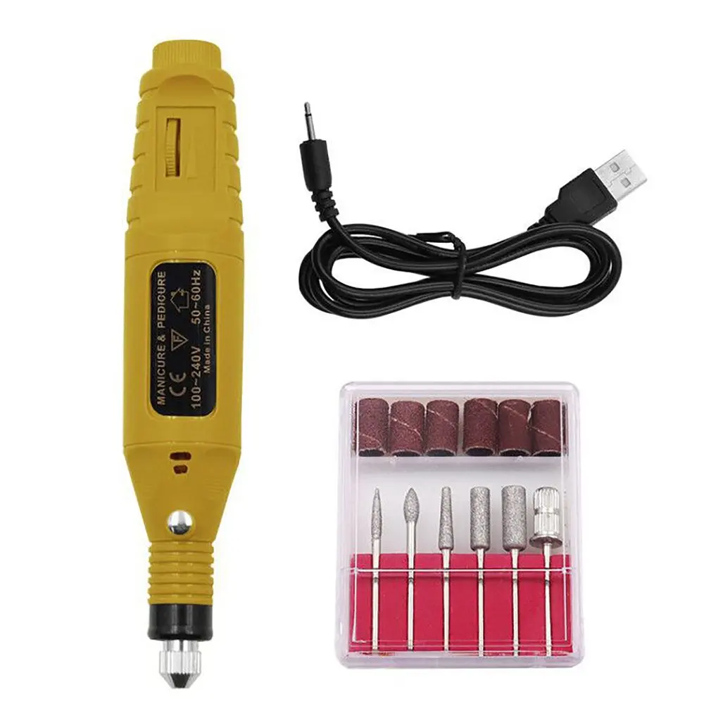 

Polishing Machine Portable USB Nail Machine Electric Nail Remover Tool Set Exfoliating Polishing Pen