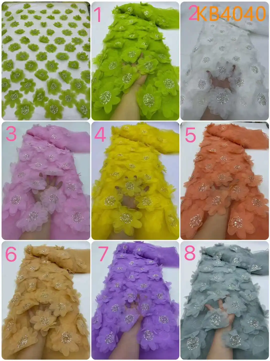 Горячая розовая кружевная ткань африканские 3D Цветочные бусины кружевные ткани