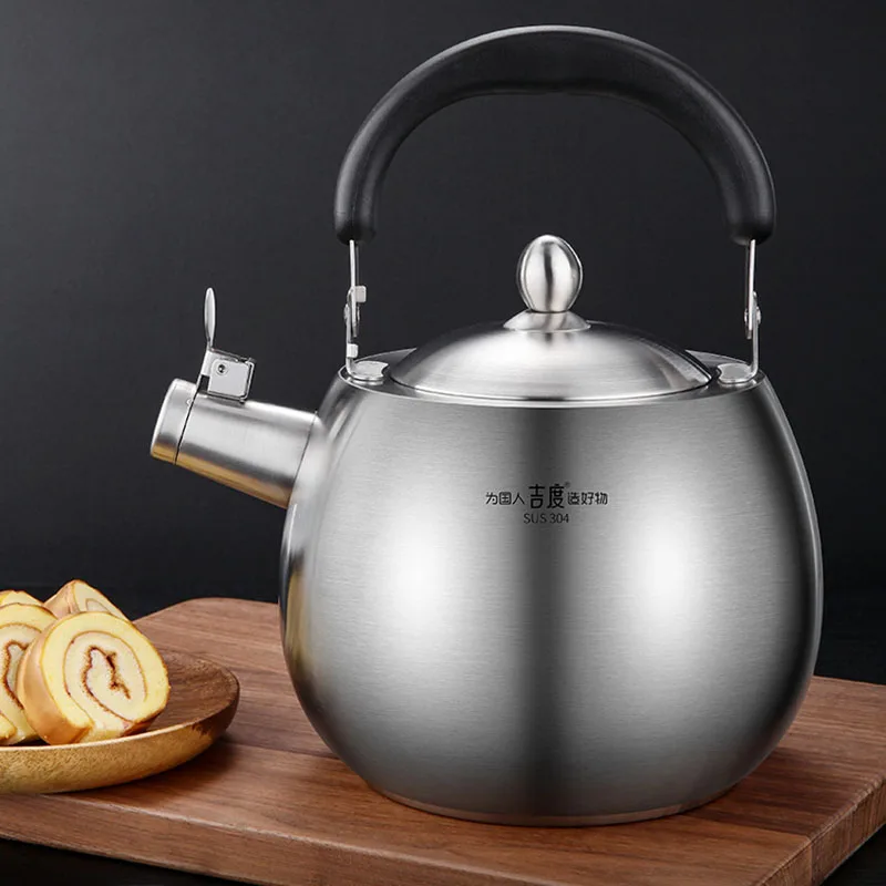 Tourist kitchen Kettle for Gas Stoves Pressure Cooker Stainless Steel Stove Bottle Whistle Kettle Сamping Chaleira Heater Jug