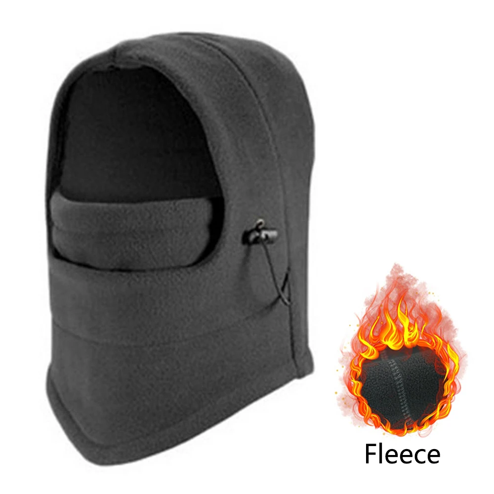 

Warm Fleece Balaclava for Men Hot Neck Warmer Hiking Scarf Hooded Cap Winter Windproof Women Thermal Hats Beanies Bandana