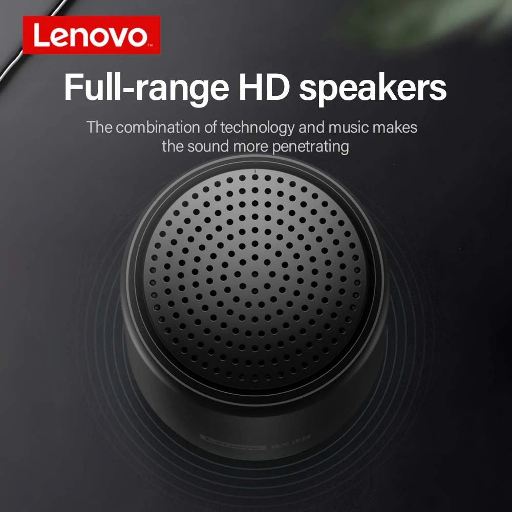 Lenovo Портативный беспроводной Bluetooth динамик TWS Мини Открытый громкоговоритель