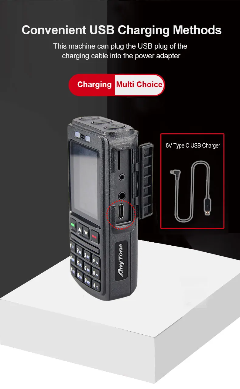 Anysecu Wireless Microphone BT-01 for ANYTONE AT-D578UV PRO AT-D578UVIII PRO AT-D578UV PLUS AT-D578UVIII PLUS DMR Digital Radio