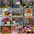 Алмазная вышивка HUACAN 5D набор цветов, алмазная живопись, искусственная Бриллиантовая живопись, персонализированные подарочные картины для дома