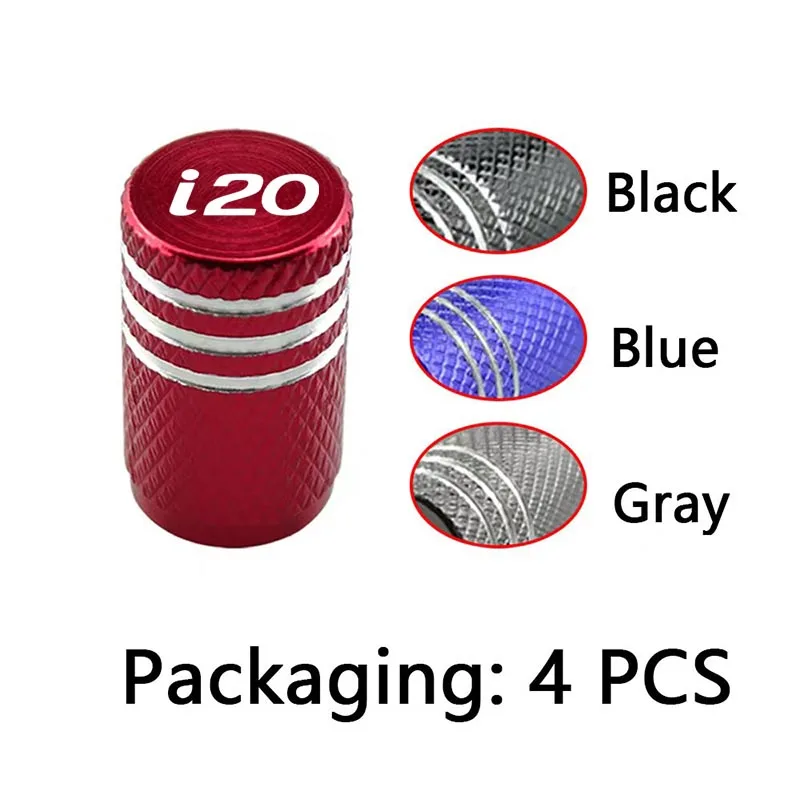 

4 Шт., Алюминиевые Колпачки Клапанов На Колеса Для Hyundai i-Series ix-Series — Пылезащитные Чехлы Для Автомобильных Шин, Черный