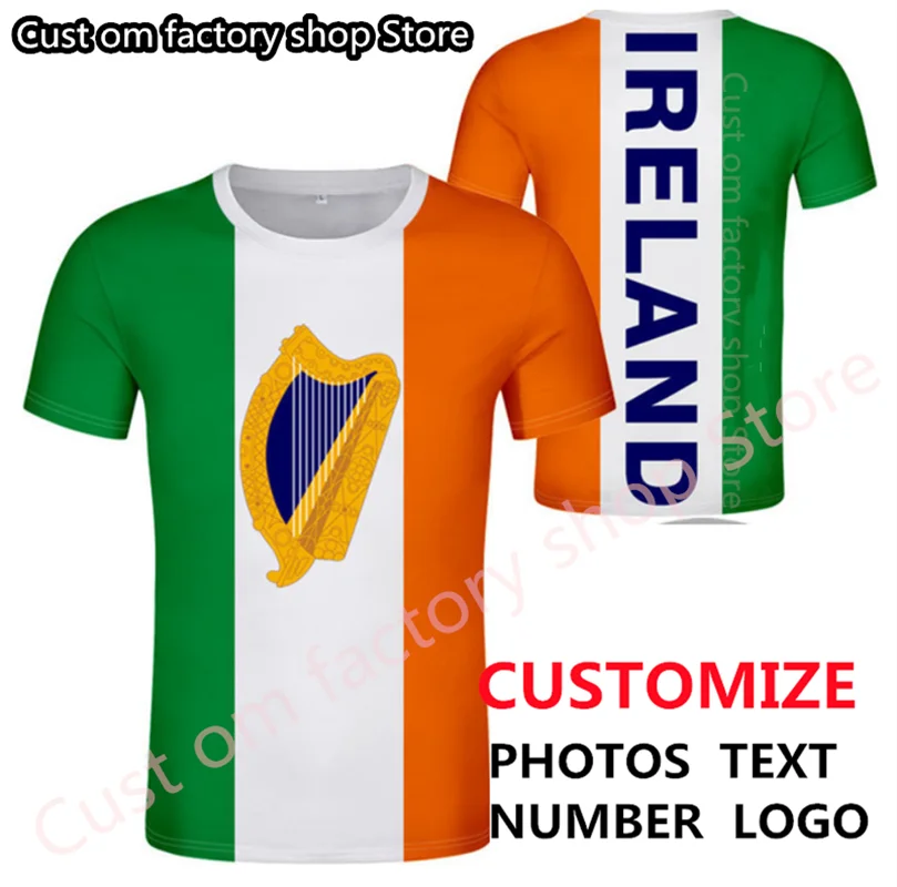 

IRELAND t shirt diy free custom made name number irl t-shirt nation flag ie irish country eire college print photo logo clothing