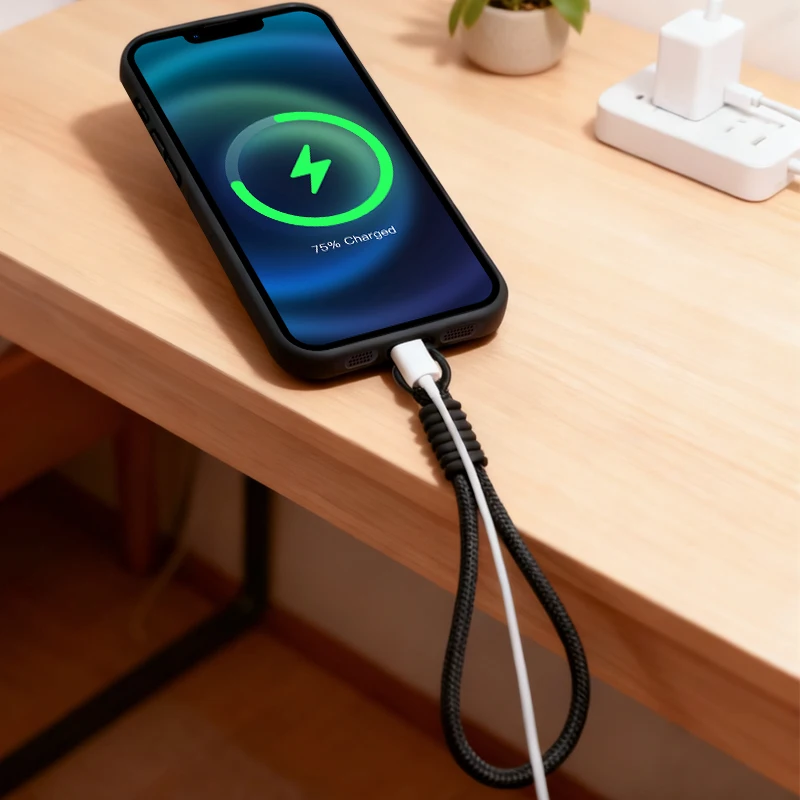 Фото Чехол для телефона с ремешком на запястье и принтом в клетку для iPhone 17e, 17 Pro Max, 16, 15, 14, 13 Pro Max, 16e – Мягкая силиконовая задняя крышка с ремешком-шнурком №5
