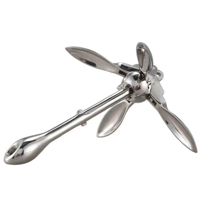

1.5 KG 316 Marine Stainless Steel Durable Docking Hardware Boat Folding Grapnel Anchor For Boat Marine Yacht
