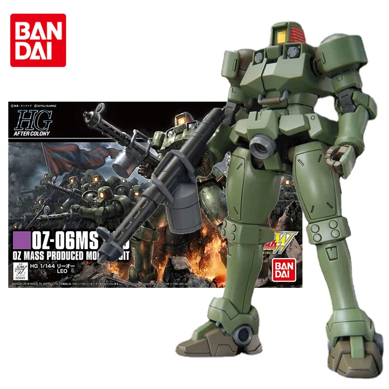 Оригинальная модель Bandai Gundam, Комплект аниме-фигурок HGAC 1/144 OZ-06MS LEO, коллекция Gunpla, аниме экшн-фигурки, игрушки для детей