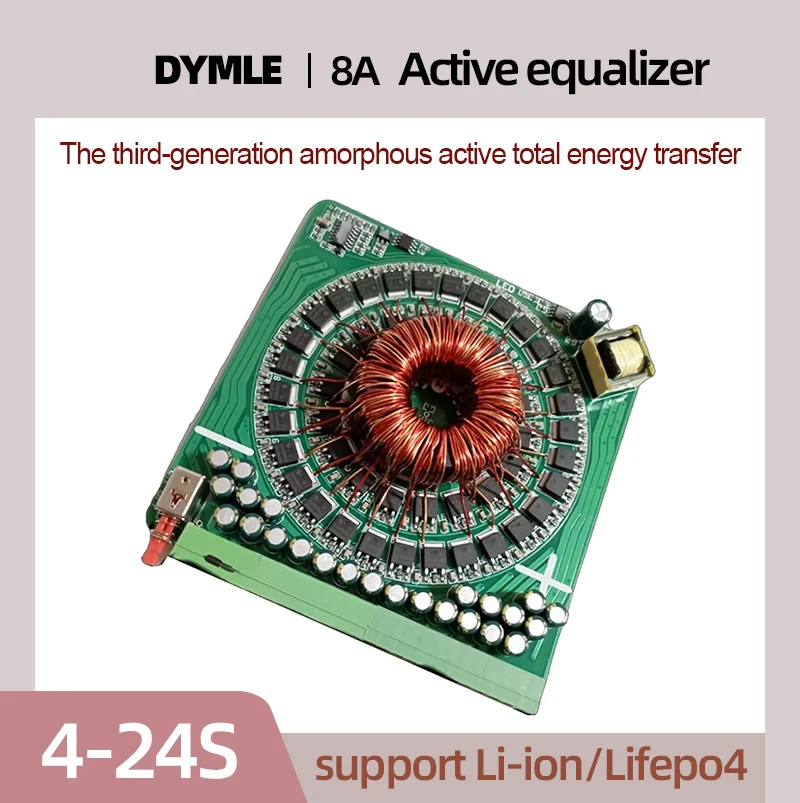 Фото DYMLE 4 ~ 24S балансир ячеек Lifepo4 литий-ионный аккумулятор энергетический конденсатор литиевый пакет аксессуары для BMS умный активный балансир №1