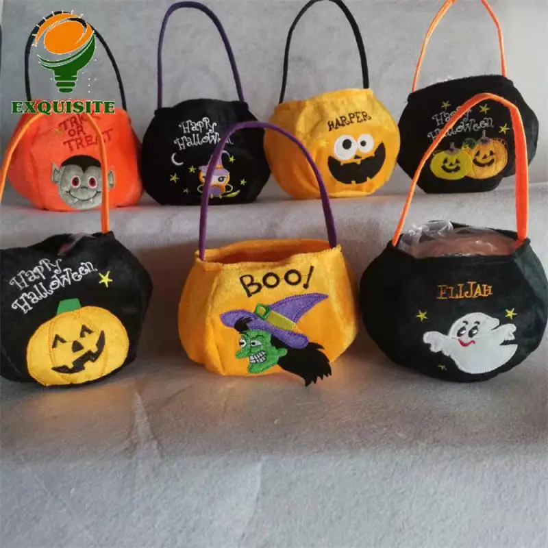 

Halloween Handbag Holiday Decorations Trick Or Treat Tote Durable Cute Halloween Portable Gift Basket Trick Or Treat Popular