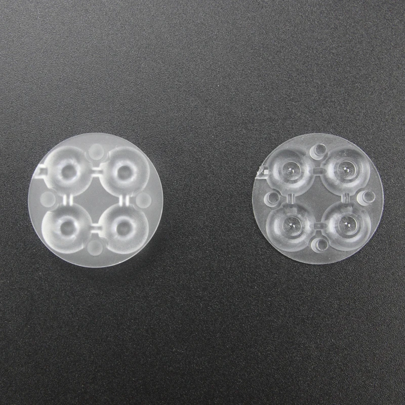 

10623 Матовые светодиодные линзы TIR среднего размера 24 мм (D) x 7,5 мм (В) Фонарик DIY Quad LENs