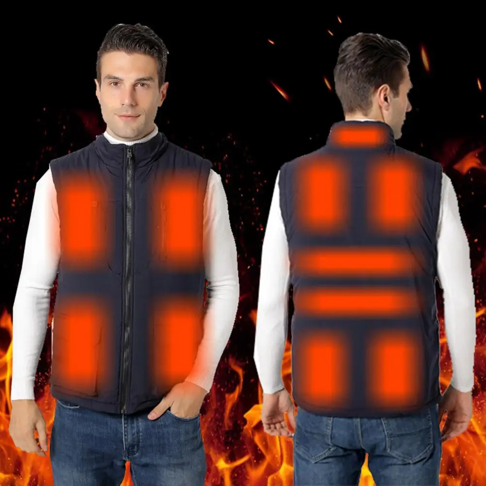 

Men Heating Waistcoat Intelligent Thermostat 3 Temperature Modes 11 Heated Zones Dual Control Coldproof USB Heated Vest for Dail