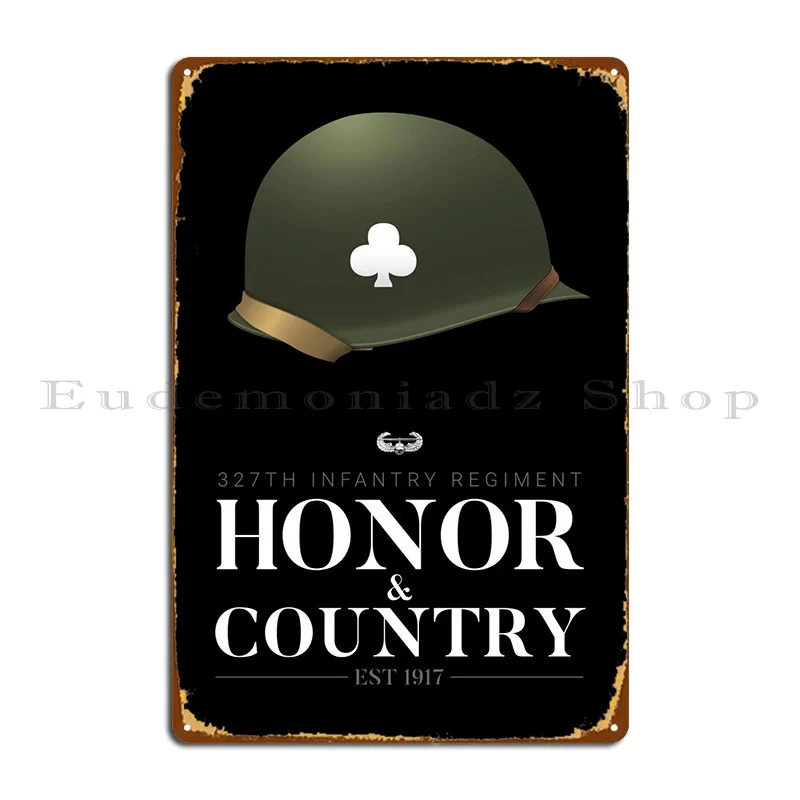 327-й пехотный полк, металлический знак, Создайте дизайн, персонализированный оловянный знак, плакат