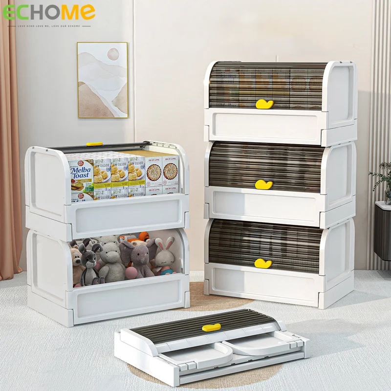 

Ящик для хранения одежды однорулонная дверь, Штабелируемая с колесами, для гостиной, одежды, контейнер для хранения, органайзер для спальни, шкафа