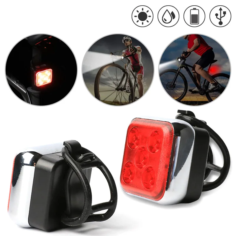 

650mAh MTB Road Bicycle Headlight USB Rechargeable 4 Modes Cycling Taillight LED Bike Front Light Head Lamp Cycle Accessories