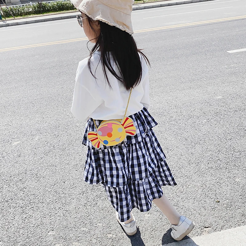 Детская милая конфетная сумка на плечо через принцессы для девочек