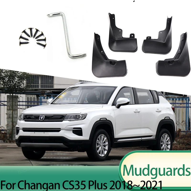 

Mud Flaps No Drill Mudguards Winter Splash Guards Front Rear Fender Protector For Changan CS35 Plus 2018 2019 2020 2021 Mudflaps