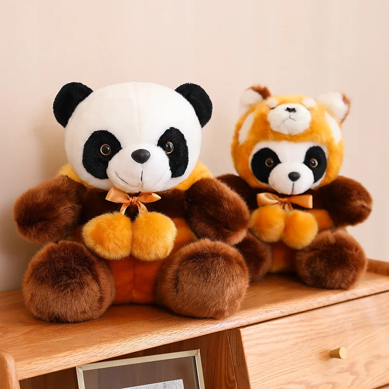 

Stuffed Panda Plush Toys With Raccoon Hat Plushies Animal Toys Raccoon Doll For Kids Best Gifts For Children Girls Xmas Present