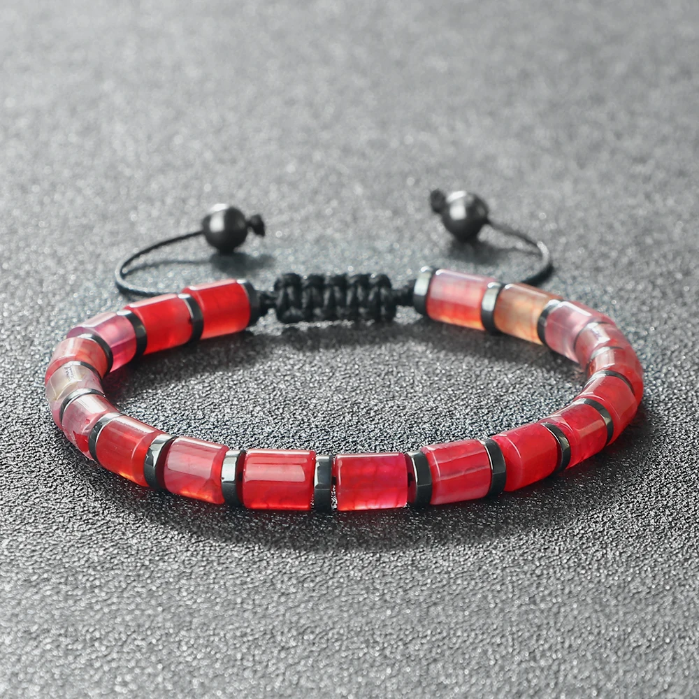 Цилиндрический браслет из камня тигрового глаза