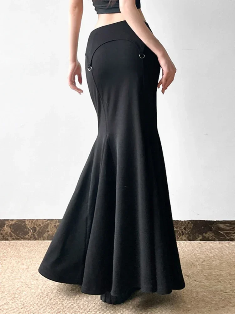 Новинка 2025 темная готическая уличная юбка-русалка в стиле ретро женская юбка