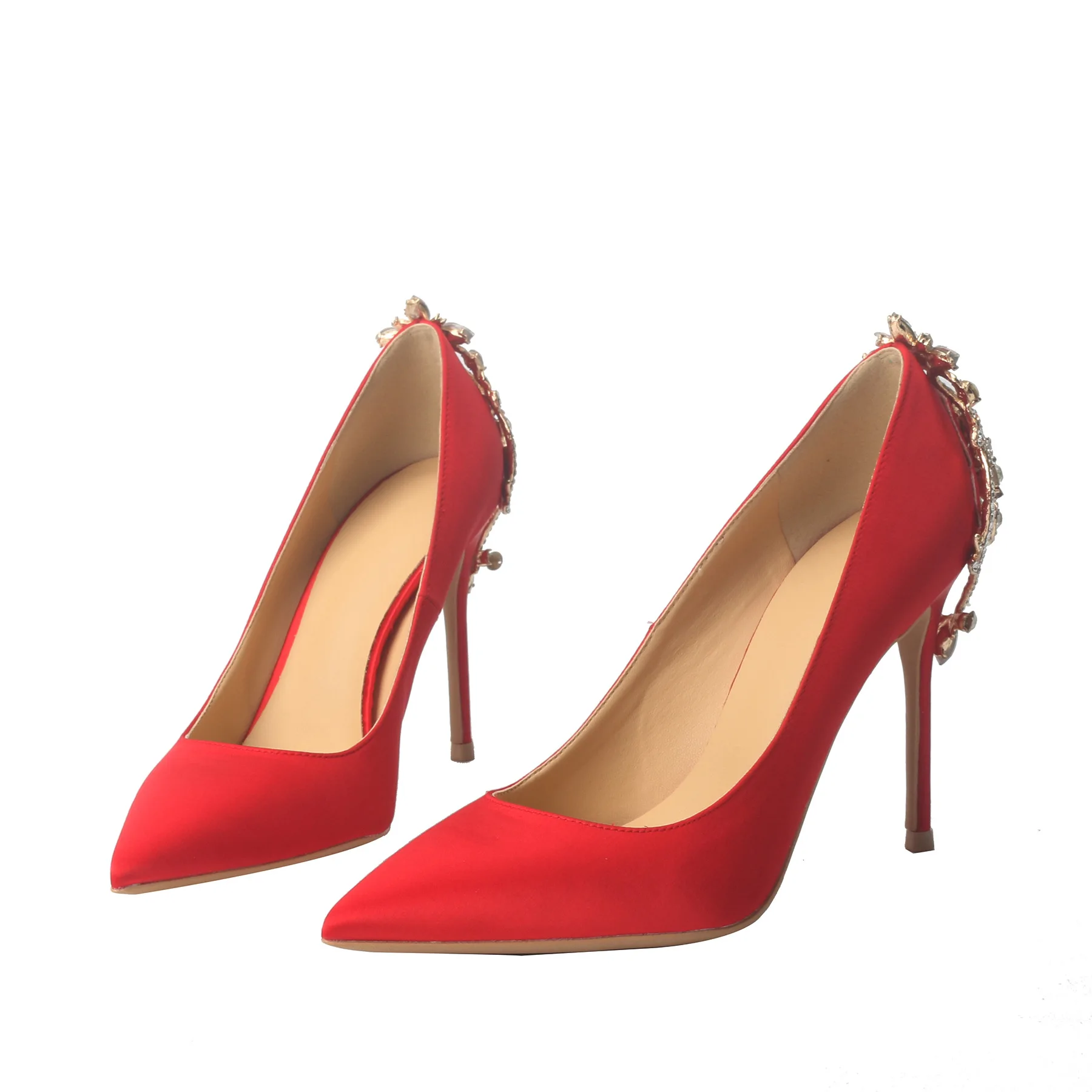 

2022 Spring&Autumn Women Pumps 10.5CM Sexy Pointed Toe Thin High Heels Bling Party Dress Shoes Luxury Crystal Wedding Pumps