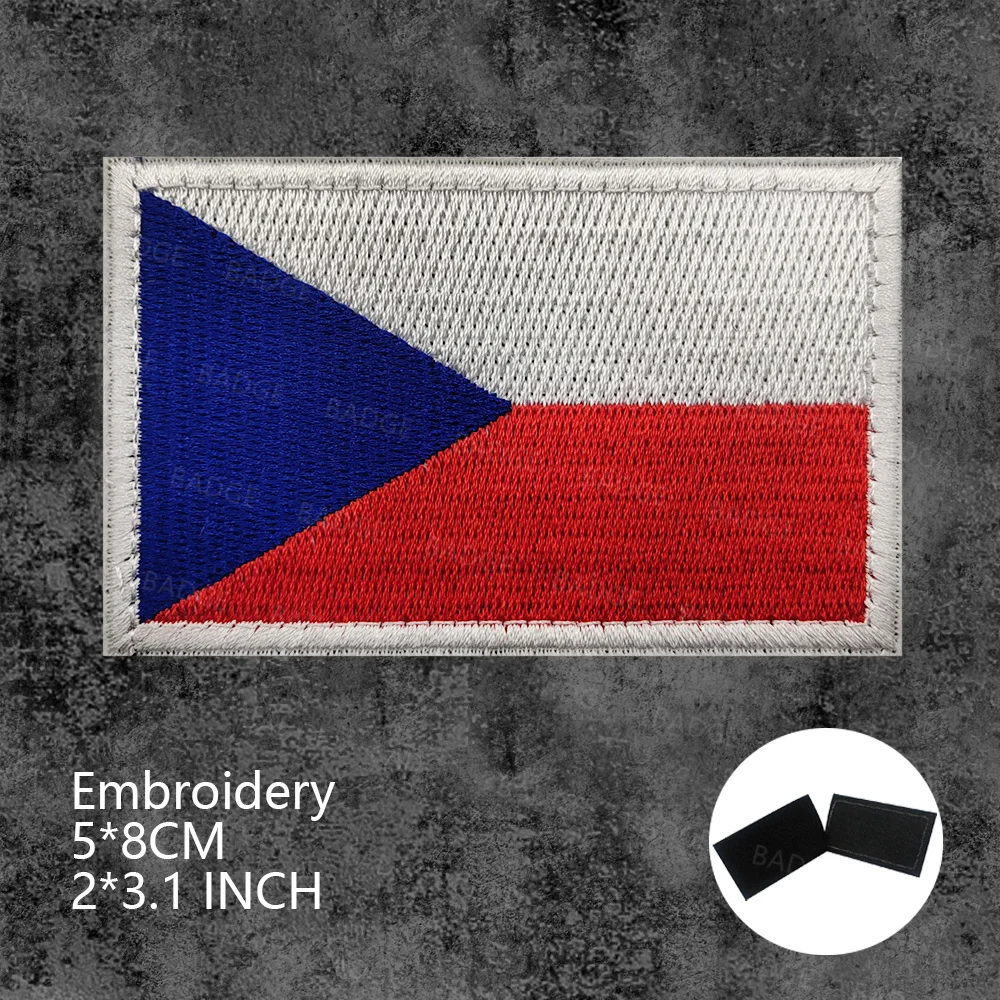 Нашивки с флагом Чехии повязка на руку вышивкой липучке отражающая тактическая