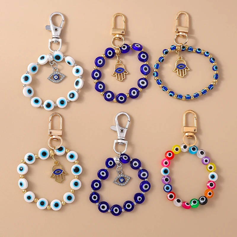 Брелок ручной работы из бисера Lucky Evil Eye