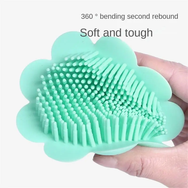 

Exfoliating Brush Bath Sponge Silicone Shampoo Brush Bath Brush Body Scrubber Wisp For Body Bathroom Accessories