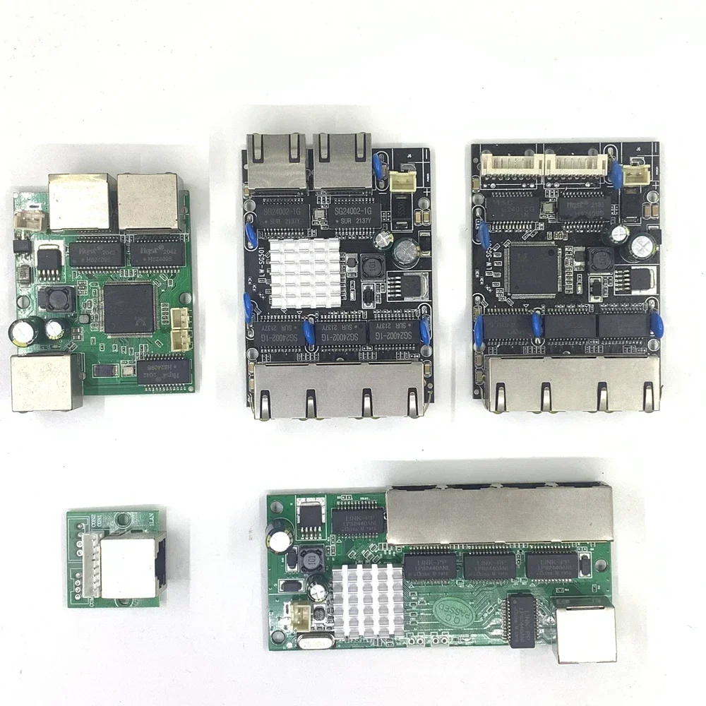 10/100/1000M 5 port gigabit Ethernet switch integrated module DC 5V 12V16V 18V 24V36V48V 1A-3A IN Industrial