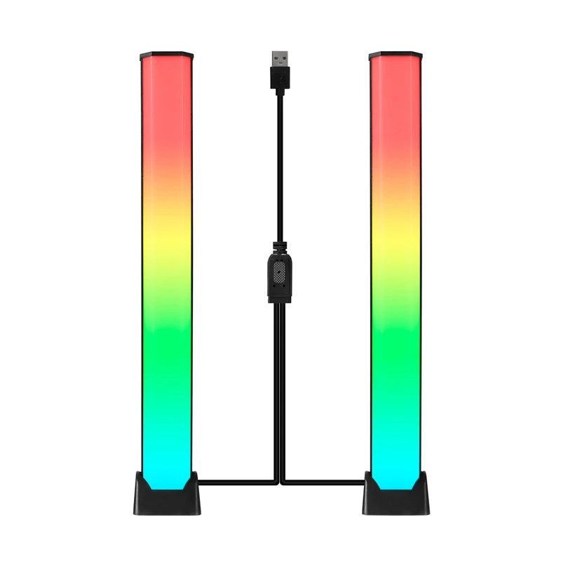 

32 светодиода звукосниматель с голосовой активацией автомобильный ритм освещение атмосфера Настольный аудио спектр RGB цветной светодиодны...