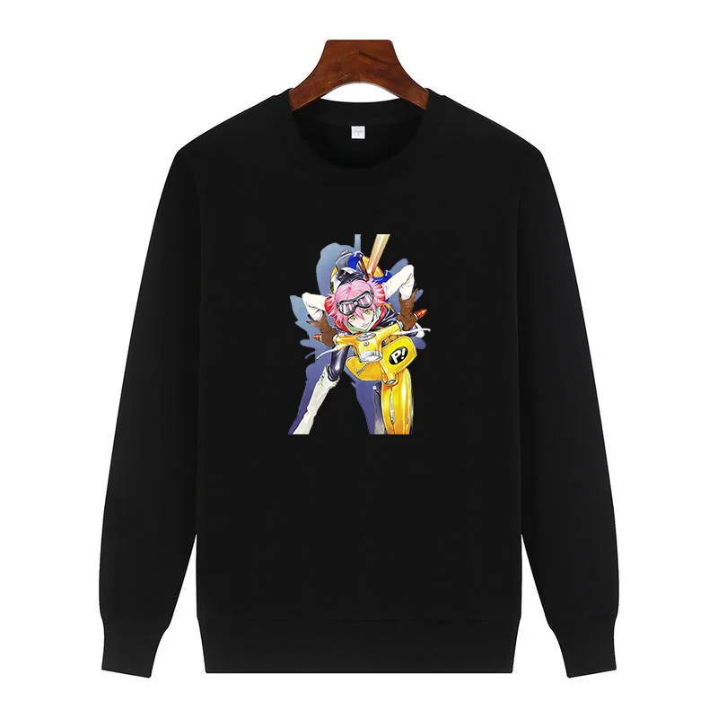 

Japan Anime Gorgeous Fooly Cooly Haruko Haruhara graphic Round neck hoodie sweatshirts For all ages cotton thick sweater hoodie