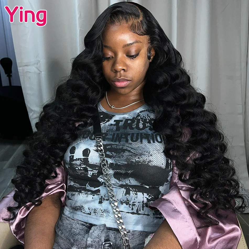 Кружевной парик Ying 180% кофейно-коричневый цветной волнистый 13x 6 на сетке спереди