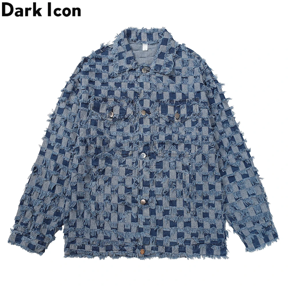 

Dark Icon Tassel Plaid Street Fashion Men's Jackets Autumn Jackets Man