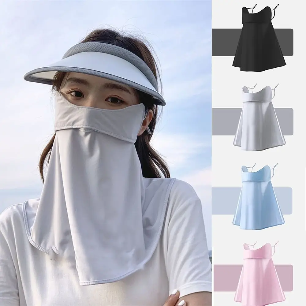 

Anti-UV Face Mask Ice Silk Sunscreen Mask Fashion Ear Headband for Outdoor Women Summer