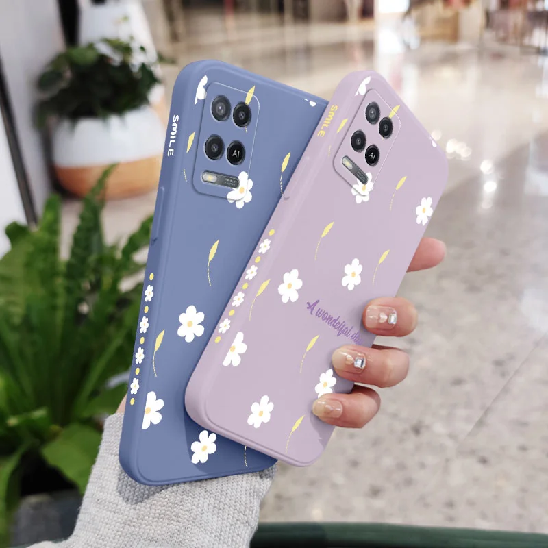 Маленькая Хризантема для OPPO A54 A74 A31 A33 A53 A72 A83 A92 A7 A5S A3S A12 A15 A15S A16 4G чехол телефона A9 A5