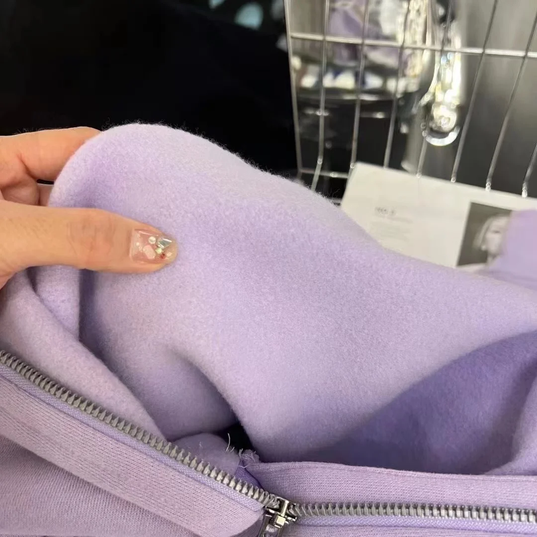 Lulu Scuba Autumn and Winter Fleece Half Zipper Thickened Warm Training Sports Gym Outdoor Short Running Sports Yoga Jacket