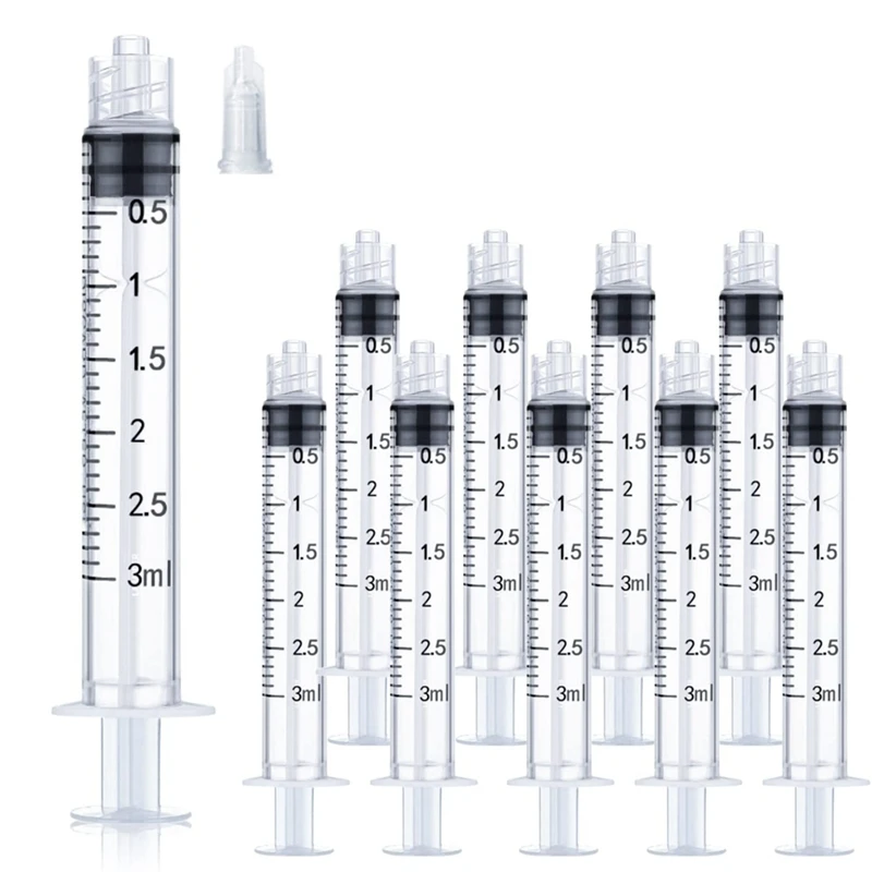 

3Ml/Cc Plastic Syringe Without Needle For Scientific Labs And Measuring Liquids, Dispensing