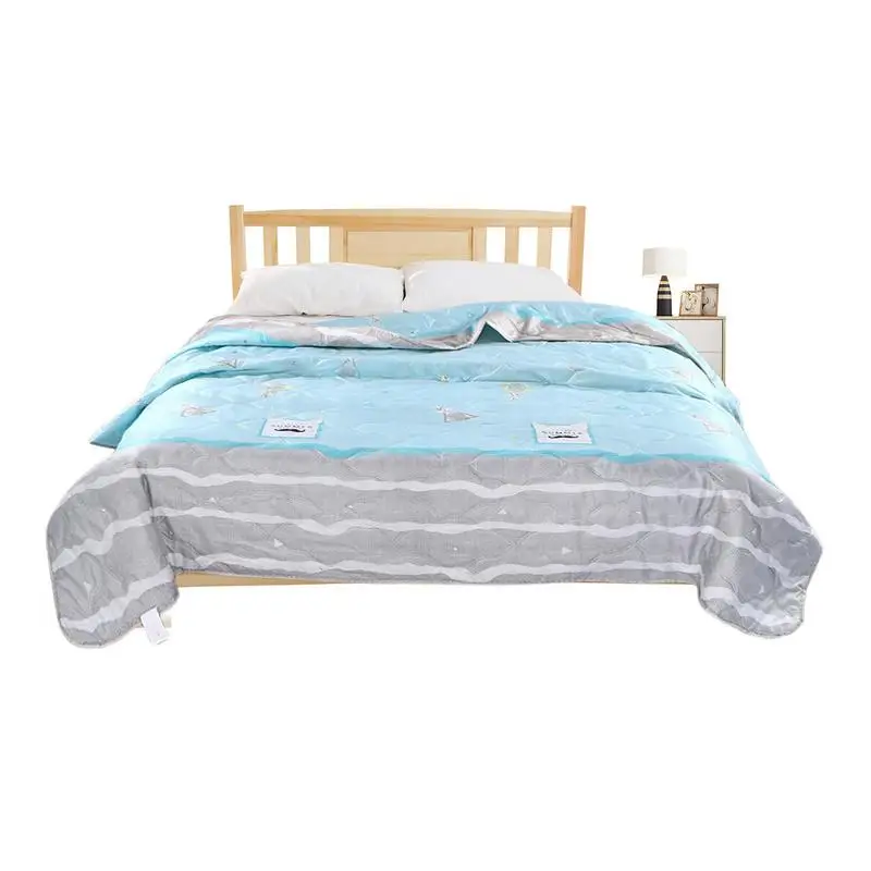 

Summer Cooling Comforter Summer Bed Quilt Printed Breathable Quilt Lightweight Full Cotton Padding Moisture Absorption For Sofa