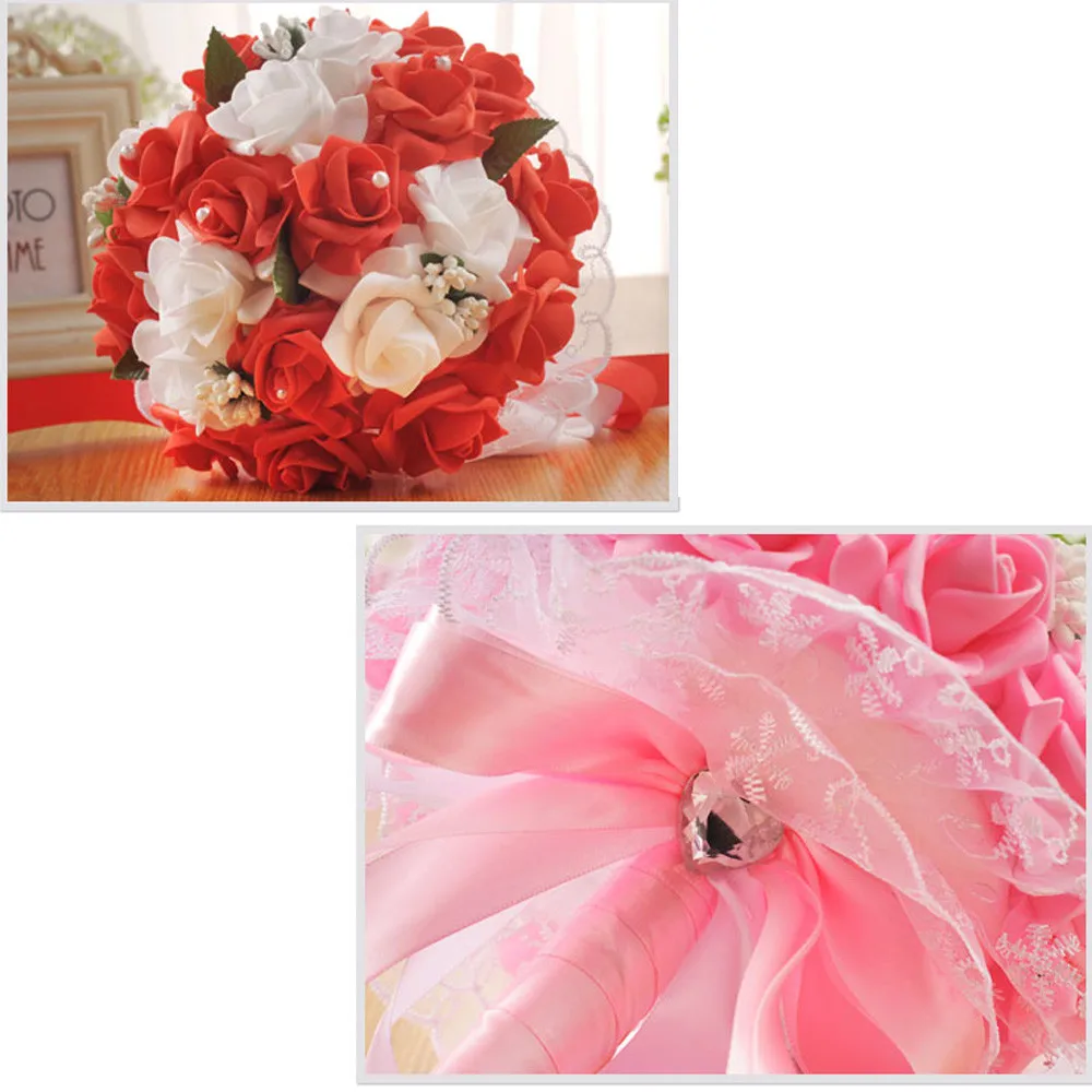 Свадебный букет для невесты искусственная поролоновая Роза искусственный