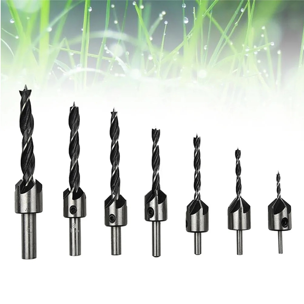 

7 Pcs Drills Deburring Tool Bit Pearlescent Countersink Bit Countersink Drill Bit
