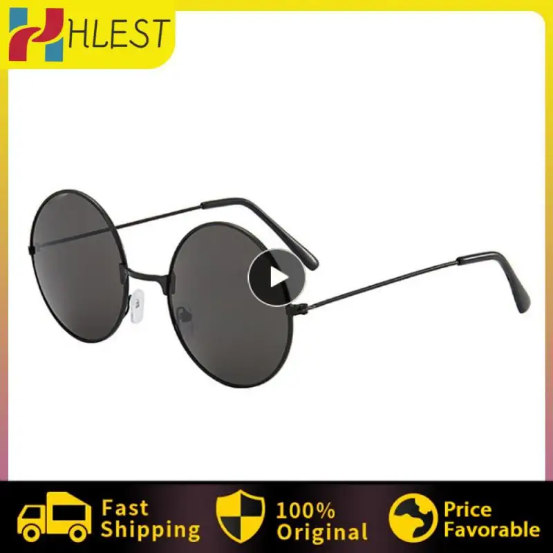 

1PCS Retro Round Hippie Sunglasses Fashion Circle Metal Colorful Round-frame Sunglasses For Women Men Disco Party Glasses