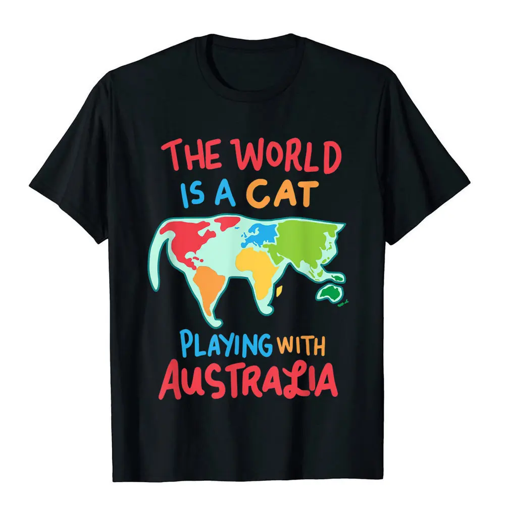 

New Men's Spring and Summer Cotton Lettered Short Sleeve T-shirt The World Is A