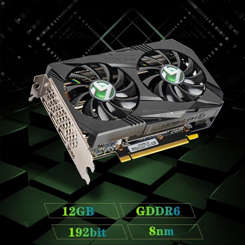 MAXSUN новые графические карты RTX 3060 Big Mac 12G GDDR6 GPU NVIDIA компьютер ПК 192 бит DP * 3 PCI Express X16 4