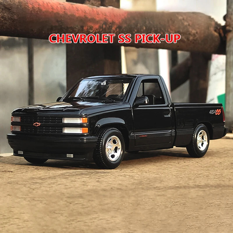 

1:24 Chevrolet 454 SS 1993 Pickup Alloy Car Model Diecast Toy Vehicle High Simitation Cars Toys For Children Kids Xmas Gifts