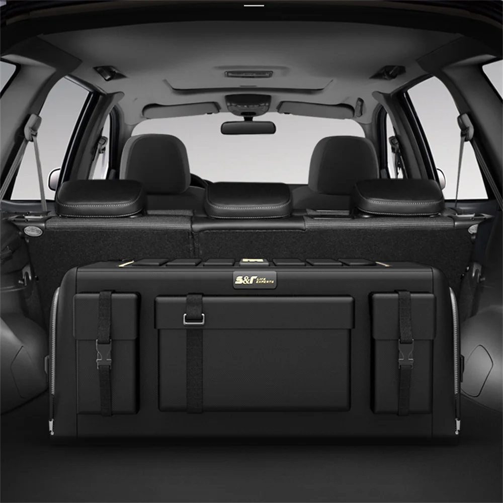 

70L Car Trunk Organizer Storage Box Oxford Cloth Auto Organizers Bag Folding Trunk Storage Pockets For Vehicle Sedan SUV 30L-60L